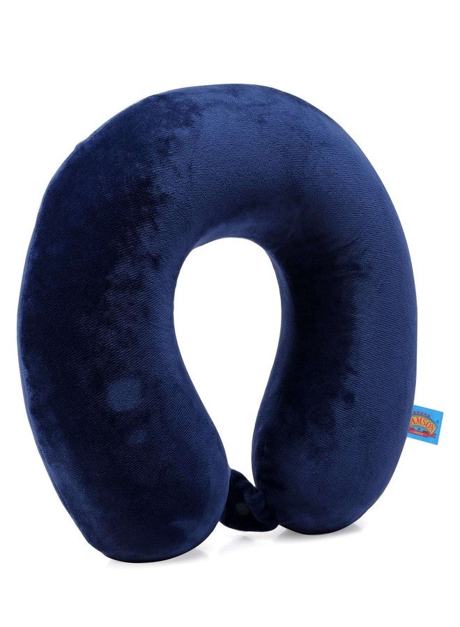 Ramson Midnight Blue Ultrasoft Memory Foam Neck Pillow for Travelling - Image 1